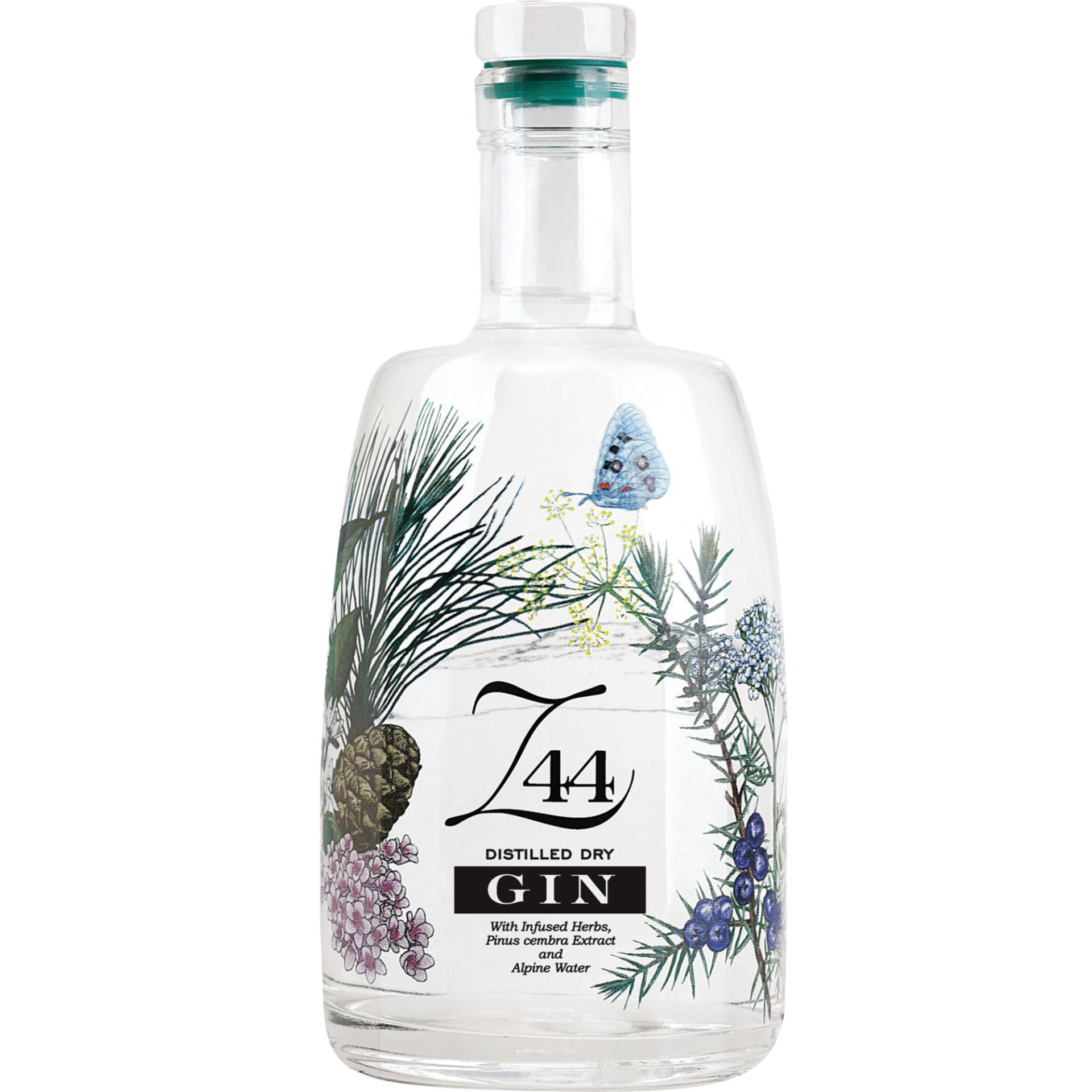Roner Z44 Dry Gin, 44 % vol. 0,7 L, Spirituosen von Roner AG Brennereien, Josef-von-Zallinger-Strasse 44, I - 39040 Tramin (BZ)