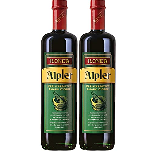 Roner Alpler Kräuterbitter Kräuterlikör 40% Italien I Versanel Paket (2 x 0,7l) von Roner Brennerei