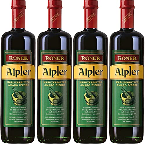 Roner Alpler Kräuterbitter Kräuterlikör 40% Italien I Versanel Paket (4 x 0,7l) von GREAT BRITISH TRADING LIMITED