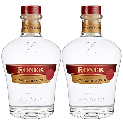 Roner Grappa Gewürztraminer Italien I Versanel Paket (2 x 0,7l) von Roner Brennerei