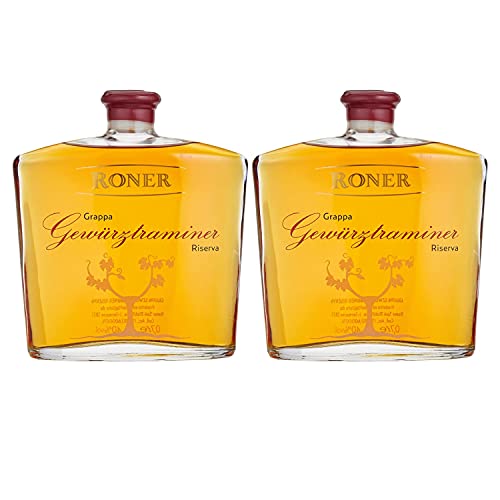 Roner Grappa Gewürztraminer Riserva Italien I Versanel Paket (2 x 0,7l) von Roner Brennerei