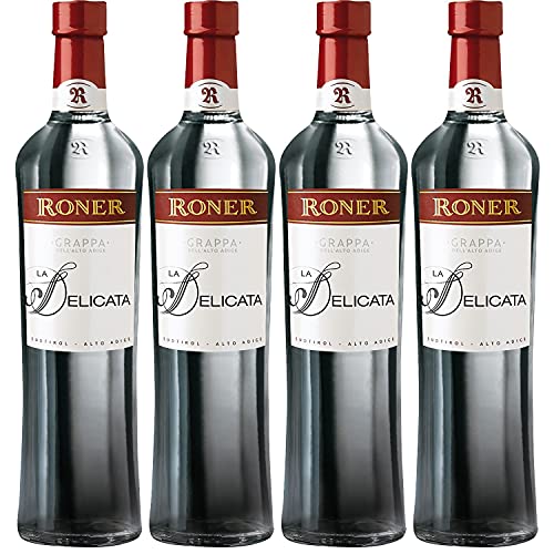 Roner Grappa La Delicata Italien I Versanel Paket (4 x 0,7l) von Roner Brennerei