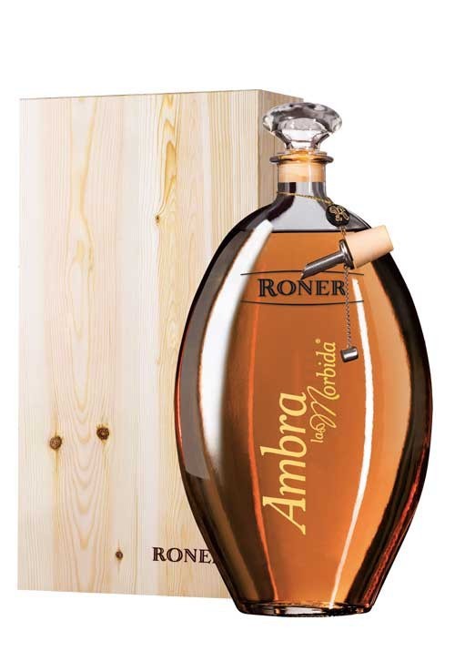 Roner Grappa La Morbida Ambra 1,5 l Magnum in Holzkiste von Roner Grappa