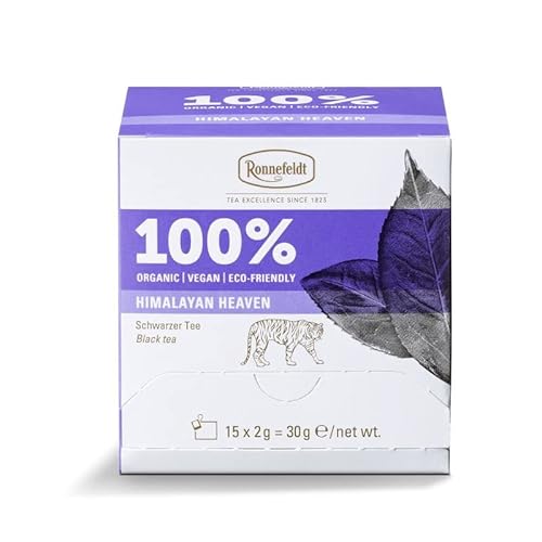 Ronnefeldt 100% Himalayan Heaven - BIO Schwarzer Tee, 15 Teebeutel à 2 g, 30 g, 15 Teebeutel à 2 g, 30 g | Organic | Vegan | Eco-friendly, Menge:1 Stück von CASA DE TÉ CHI Y CO