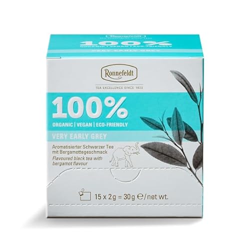 Ronnefeldt 100% Very Early Grey - BIO Aromatisierter Schwarzer Tee, 15 Teebeutel à 2 g, 30 g | Organic | Vegan | Eco-friendly, Menge:2 Stück von Ronnefeldt