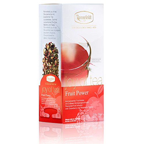 Ronnefeldt Fruit Power "Joy of Tea" - Früchtetee mit Erdbeer-Himbeergeschmack, 15 Teebeutel, 54 g von Ronnefeldt