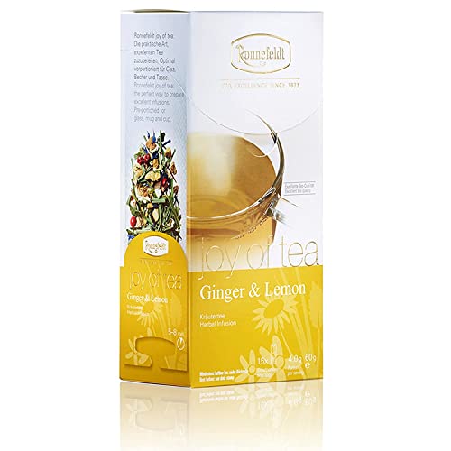 Ronnefeldt Ginger & Lemon 'Joy of Tea' - Kräutertee, 15 Teebeutel, 60 g, Menge:2 Stück Ronnefeldt Ginger & Lemon 'Joy of Tea' - Kräutertee, 15 Teebeutel, 60 g, Menge:2 Stück von Ronnefeldt