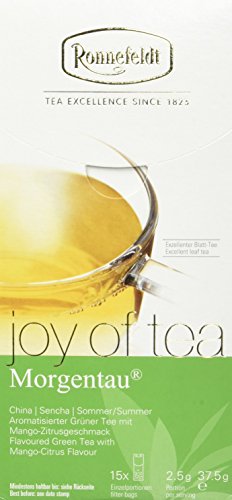 Ronnefeldt Morgentau "joy of tea" - Grüntee mit Mango - Zitrusgeschmack, 2er Pack von Ronnefeldt
