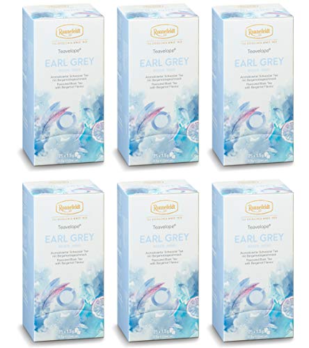 Ronnefeldt - Teavelope® - Teebeutel - Earl Grey - Aromatisierter Schwarzer Tee - 6er Pack - (25 x 1,5g) von Ronnefeldt