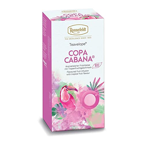 Ronnefeldt Teavelope 'Copa Cabana' - Früchtetee mit Tropenfruchtgeschmack, 25 Teebeutel, 62,5 g, Menge:6 Stück von Ronnefeldt