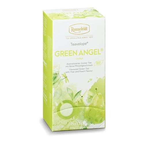 Ronnefeldt Teavelope Green Angel, Grüner Tee, Bio-Qualität, Teebeutel (25 x 1,5 g), Menge:6 Stück von Ronnefeldt