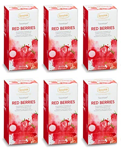 Ronnefeldt Teavelope Red Berries, aromatisierter Früchtetee, 6 x 25 Teebeutel, 6er Pack, 375 g von CASA DE TÉ CHI Y CO