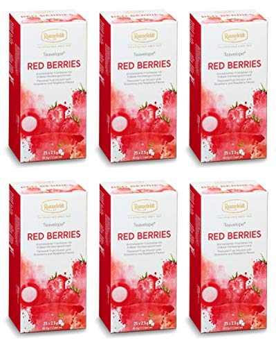 Ronnefeldt Teavelope Red Berries, aromatisierter Früchtetee, 6 x 25 Teebeutel, 6er Pack, 375 g von CASA DE TÉ CHI Y CO