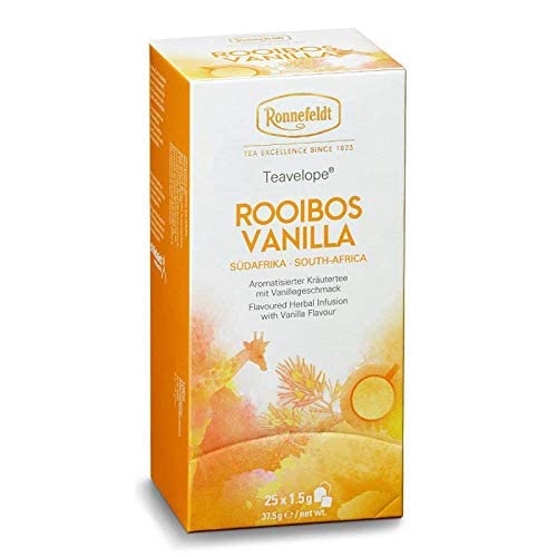 Ronnefeldt Teavelope 'Rooibos Vanilla' - Kräutertee mit Vanillegeschmack, 25 Teebeutel, 37,5 g, Menge:6 Stück von Ronnefeldt