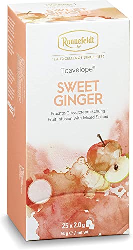 Ronnefeldt Teavelope 'Sweet Ginger' - Früchte-Gewürzteemischung, 25 Teebeutel, 50 g, Menge:6 Stück Ronnefeldt Teavelope 'Sweet Ginger' - Früchte-Gewürzteemischung, 25 Teebeutel, 50 g, Menge:6 Stück von Ronnefeldt