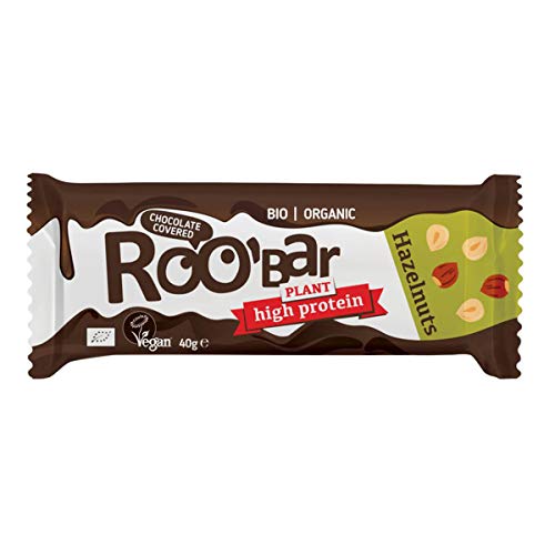 ROOBAR - Proteinriegel Haselnuss mit Schokoladenüberzug - 40 g - 16er Pack von ROOBAR
