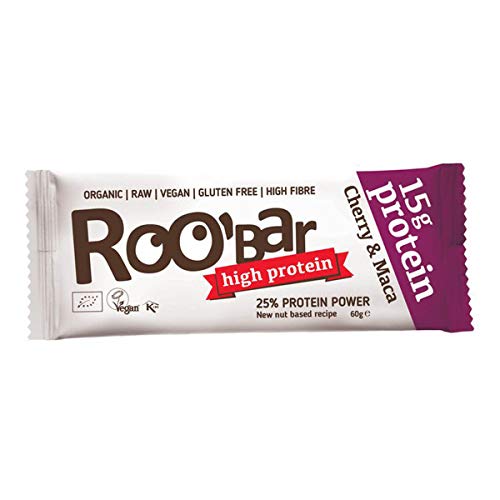 ROOBAR - Proteinriegel Kirsche und Maca - 60 g - 10er Pack von ROOBAR