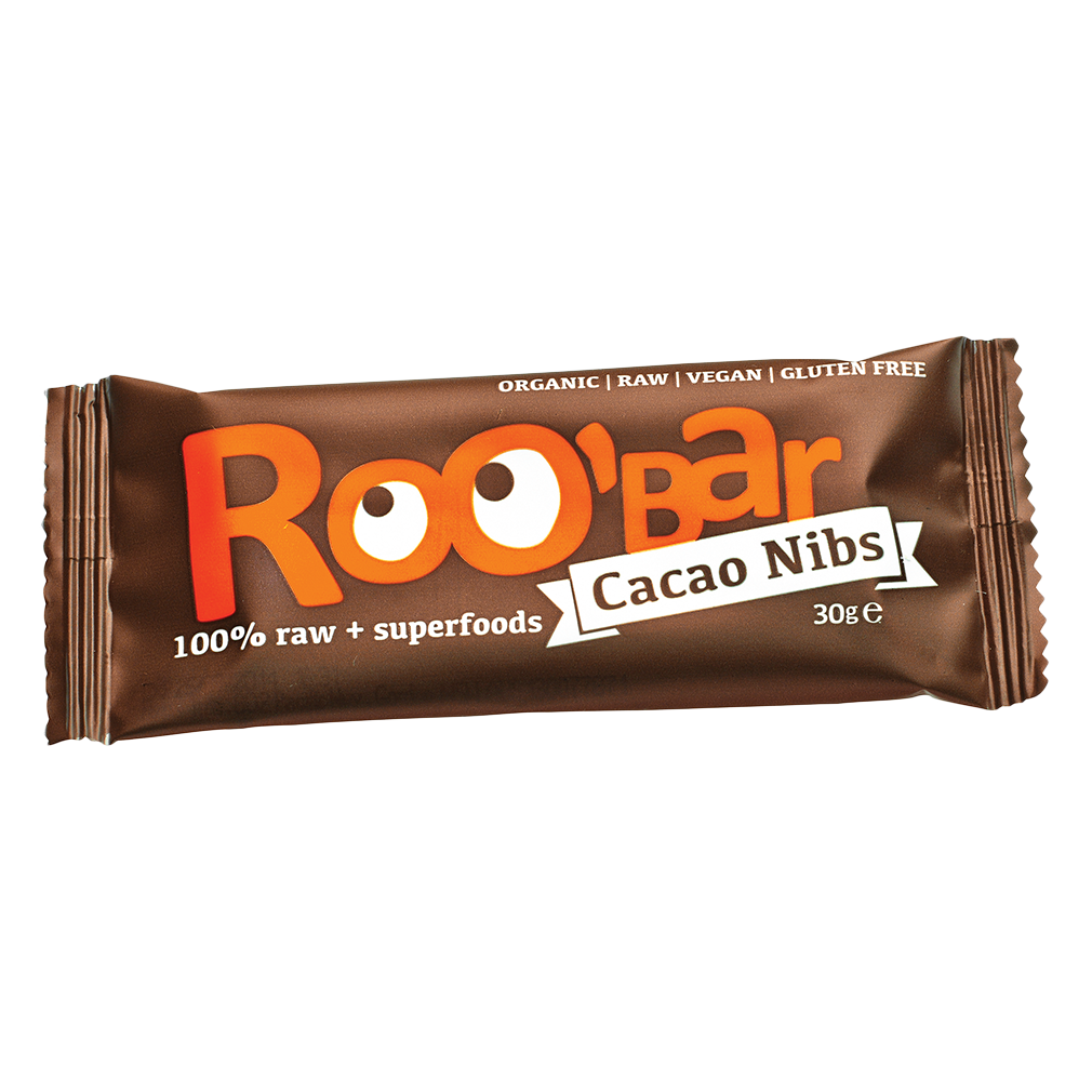 Bio Kakaonibs-Mandeln Riegel Bio Kakaonibs-Mandeln Riegel von Roobar