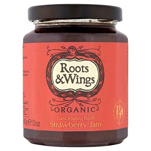 Roots & Wings Organic Erdbeermarmelade 340 G (Packung von 6) von Roots & Wings