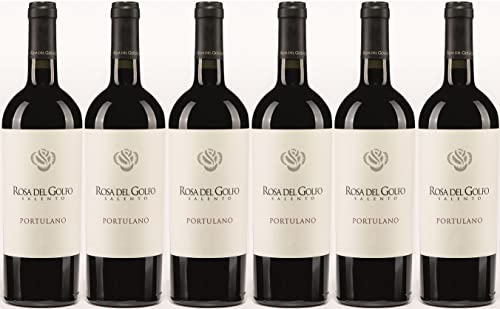 6x 0,75l - 2021er - Rosa del Golfo - Portulano - Rosso del Salento I.G.P. - Apulien - Italien - Rotwein trocken 6x 0,75l - 2021er - Rosa del Golfo - Portulano - Rosso del Salento I.G.P. - Apulien - Italien - Rotwein trocken von Rosa del Golfo