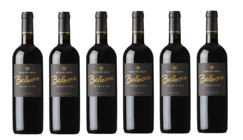 6x 0,75l - 2022er - Rosa del Golfo - Belnoce - Primitivo - Salento I.G.P. - Apulien - Italien - Rotwein trocken 6x 0,75l - 2022er - Rosa del Golfo - Belnoce - Primitivo - Salento I.G.P. - Apulien - Italien - Rotwein trocken von Rosa del Golfo