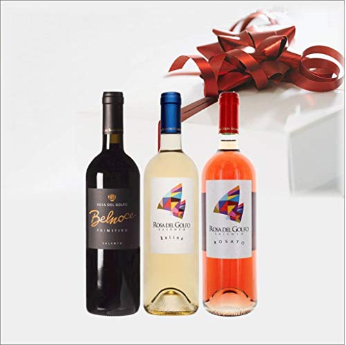 Puglia Packung mit 3 Flaschen Verschiedene Weine Rosa del Golfo 75 cl von Rosa del Golfo