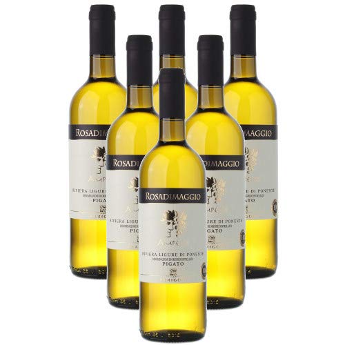 Pigato Riviera Ligure Di Ponente DOC Italienischer Weißwein (6 flaschen 75 cl.) von Rosadimaggio