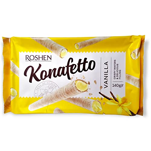 ROSHEN Waffelröllchen "Konafetto" mit einer Cremefüllung mit Milchgeschmack 156g ROSHEN Waffelröllchen "Konafetto" mit einer Cremefüllung mit Milchgeschmack 156g von ROSHEN