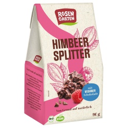 Himbeer-Splitter in veganer Schokolade von Rosengarten