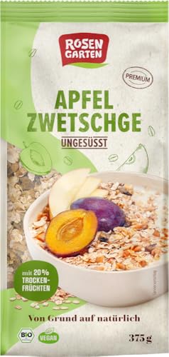 Rosengarten Bio Apfel-Zwetschge-Müsli ungesüßt (6 x 375 gr) von Rosengarten