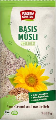 Rosengarten Bio Basis-Müsli ungesüßt (6 x 2000 gr) von Rosengarten