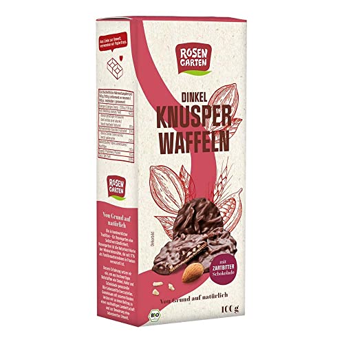 Rosengarten Dinkel Knusperwaffeln, Zartbitter, 100g (1) von Rosengarten