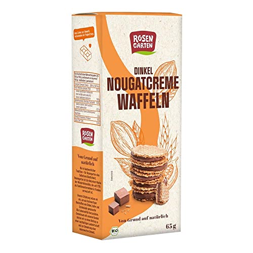 Rosengarten Dinkelwaffeln, Nougatcreme, 65g (1) von Rosengarten