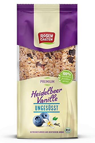 Rosengarten Heidelbeer-Vanille-Müsli, ungesüßt (400 g) - Bio von Rosengarten