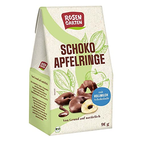 Rosengarten Schoko Apfelringe, Vollmilchschokolade, 90g (24) von Rosengarten