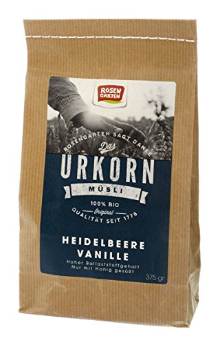 Rosengarten Urkorn Heidelbeere Vanille Müsli, 375 g Rosengarten Urkorn Heidelbeere Vanille Müsli, 375 g von Rosengarten