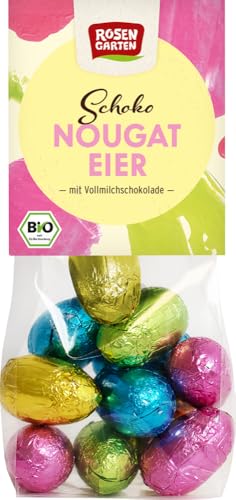 Vollmilch-Schoko-Eier mit Nougat gefüllt 2 x 100 gr Vollmilch-Schoko-Eier mit Nougat gefüllt 2 x 100 gr von Rosengarten