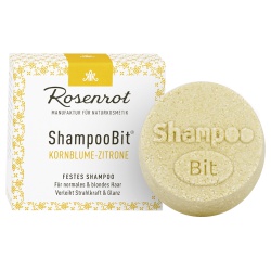 Festes Shampoo mit Kornblume & Zitrone von Rosenrot