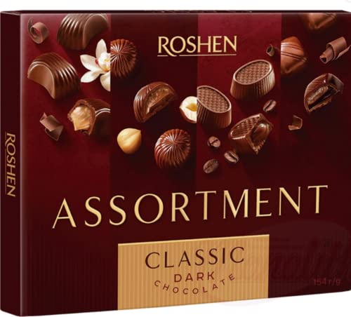 ROSHEN | "Assortment Classic" Konfektmischung | Schokoladenkonfekt mit verschiedenen Füllungen schachtel Pralinen| dunkle Schokolade von Roshen