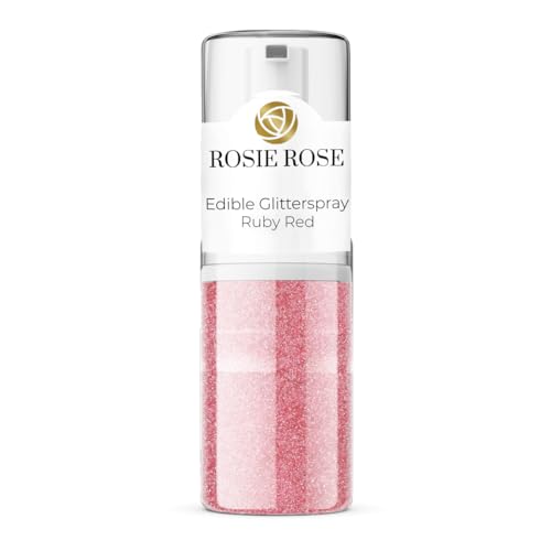 Glitterspray 5g | Essbares Glitter-Spray für Muffins & Torten oder Kuchen - Tortendekoration | ROSIE ROSE (RubyRed) von Rosie Rose