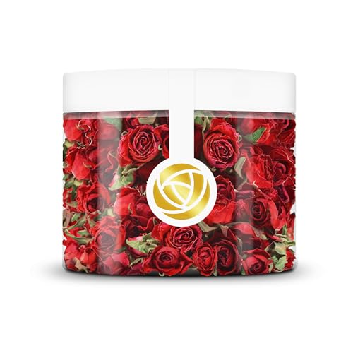 Rosie Rose essbare rote Rosenblüten "Red Cherry", 20g Getrocknete Blumen für Hochzeitstorten, Backen & Kochen, natürliche Rosenblüten als Deko für Kuchen und Speisen von Rosie Rose