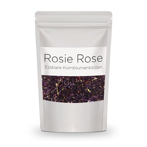 Rosie Rose essbare lila Kornblumenblüten, 20g getrocknete Kornblumen Deko als Tortendeko, natürlich & geschmacksneutral, zum Kochen, für Tee, Cupcakes, Salate und Torten-Dekoration von Rosie Rose