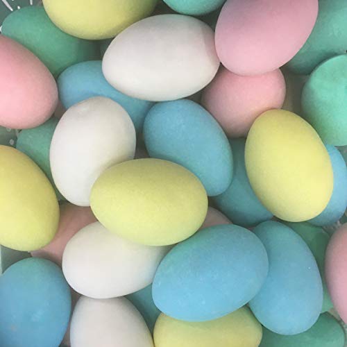 Bunte und konfektionierte Oblateneier 15 Stück - Maße Ei: Höhe 5,5 cm / Breite 3,5 cm - Nettogewicht je 14 g Bunte und konfektionierte Oblateneier 15 Stück - Maße Ei: Höhe 5,5 cm / Breite 3,5 cm - Nettogewicht je 14 g von Rossini's