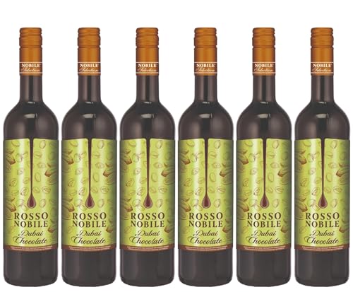 Rosso Nobile - Dubai Chocolate, edler Rotwein mit feinen Schokoladen- und Pistazienaromen (6 x 0,75 l) von Rosso Nobile