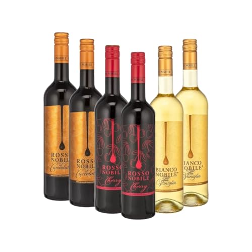 Weinpaket „Rosso Nobile Selection“ | 6er Mix | 2x Rosso Nobile al Cioccolata, 2x Bianco Nobile alla Vaniglia, 2x Rosso Nobile Cherry | Vielfalt Genießen von Rosso Nobile