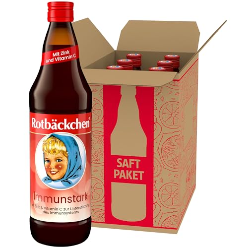 ROTBÄCKCHEN Immunstark 6er Pack (6 x 700ml). Mehrfruchtsaft mit Zink und Vitamin C von Rotbäckchen