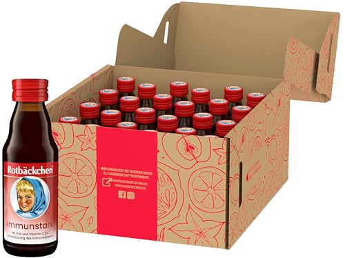 ROTBÄCKCHEN Immunstark MINI 24er Pack (24 x 125 ml) - Mehrfruchtsaft mit Zink und Vitamin C von Rotbäckchen