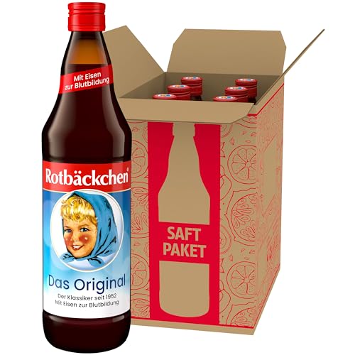 ROTBÄCKCHEN Das Original 6er Pack (6 x 700 ml). Saft aus 99 % Mehrfruchtsaft, 1 % Honig und Eisen von Rotbäckchen