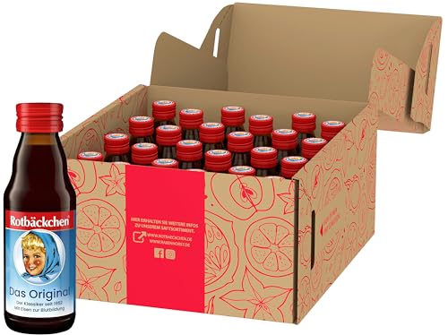 ROTBÄCKCHEN Das Original MINI 24er Pack (24 x 125 ml) - Saft aus 99 % Mehrfruchtsaft, 1 % Honig und Eisen von Rotbäckchen