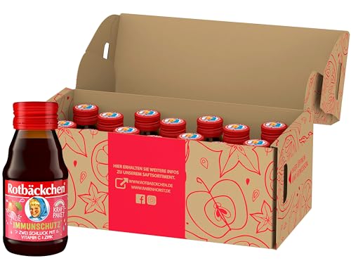 Rotbäckchen Kraftpaket Immunschutz Shot 14er Pack (14 x 60 ml), Flasche - Mehrfruchtsaft mit Vitamin C und Zink von Rotbäckchen